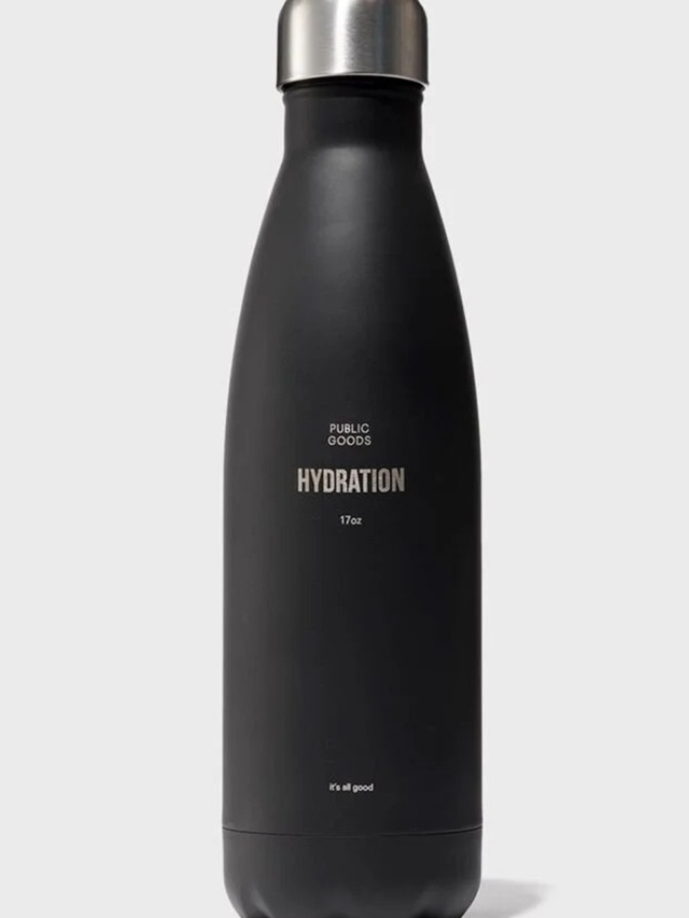 Black Hydration Bottle - 17oz Insulated Stainless Cap